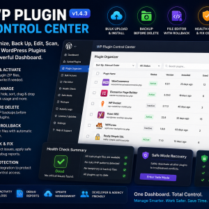 WP Plugin Control Center (1 License)